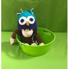 Turquoise and Purple Owl Hat (Toddler) 