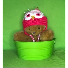 Pale Pink & Dark Pink Owl Hat (Child)