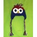 Red and Varsity Blue Owl Hat (6-12 mths)