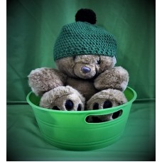 Green with Brown Pom Pom Hat (Child)