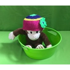 Multi-Color with Lime Green Flower Hat (3-6 mths)