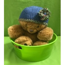 Slate Blue with Variegated Color Flower Hat (Toddler)