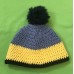 Gray, Yellow and Black with Black Pom Pom Hat (Toddler)