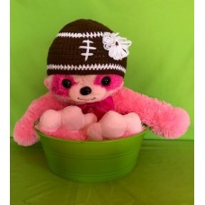 Brown Football Hat with White Flower Hat (Child)