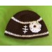 Brown Football Hat with White Flower Hat (Child)