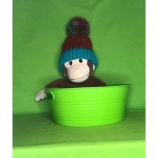 Rust and Turquoise with Variegated Pom Pom Hat (Toddler)