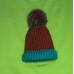 Rust and Turquoise with Variegated Pom Pom Hat (Toddler)