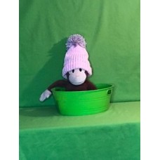 Pink with Gray/Pink Pom Pom Hat (Toddler) 