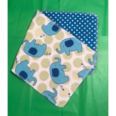 Blue Elephants Green Dots Oops Rag