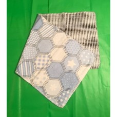 Blue/White Hexagon Oops Rag