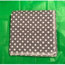 White Dots w/Gray Background Receiving Blanket