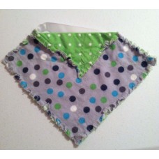 Blue & Green Dots w/ White & Green Dots Back Bib