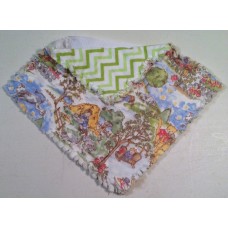 Nursery Rhymes w/ Green Chevron Back Bib