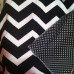 Black & White Chevron Car Seat Canopy