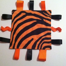 Orange & Black Tiger Print w/ Orange & Black Chevron Back Nubs