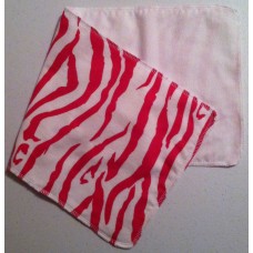 Hot Pink Zebra Print w/ White Oops Rag