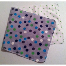 Blue & Green Dots w/ Green & White Dots Back Oops Rag