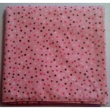 Pink, White & Brown Dots Receiving Blanket