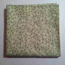 Green, Brown, & White Dots Receiving Blanket